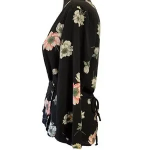 Top Wrap (blouse Nouée) Sweet Wanderer Around - Marque T.O.P. - Taille M - Noir - Occasion Très Bon état